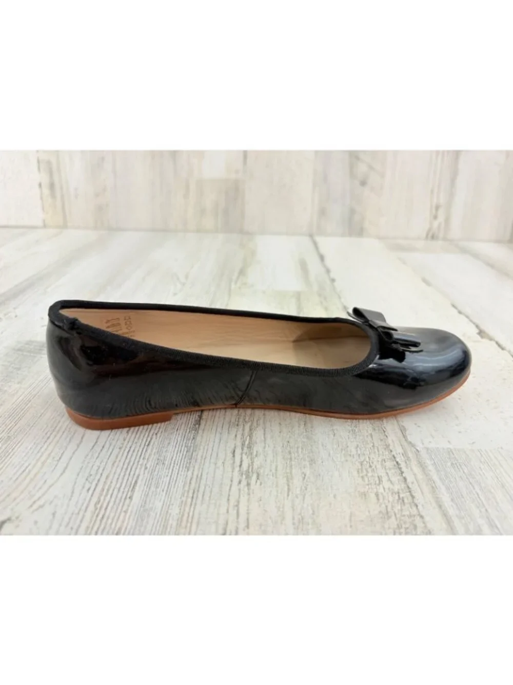 Elephantito Black Patent Ballet Flats Shoes Girls Sz 34 3